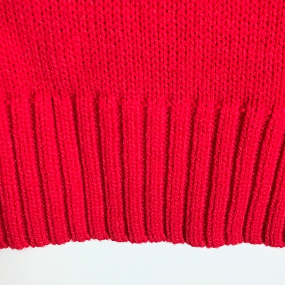 AVA & VIV Cotton Blend Sweater Long Sleeve V Neck Red NWT Women’s Plus Size 1X - Picture 5 of 15